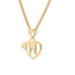 Stylish Alphabet “N” Pendant with Flower – Trendy & Elegant