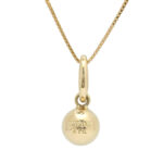 Sleek 18KT Gold Ball Pendant – Minimal & Elegant