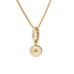 Sleek 18KT Gold Ball Pendant – Minimal & Elegant