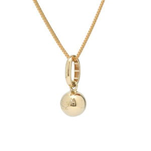 Sleek 18KT Gold Ball Pendant – Minimal & Elegant