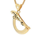 Bold Cheetah Symbol Pendant – Power & Elegance in Gold