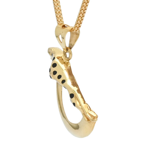 Bold Cheetah Symbol Pendant – Power & Elegance in Gold
