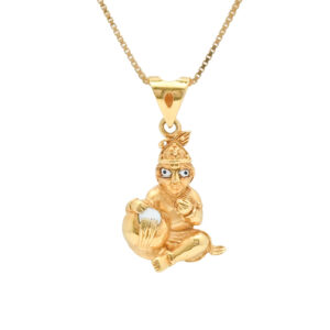 Adorable Baby Krishna Pendant with Dahi Handi