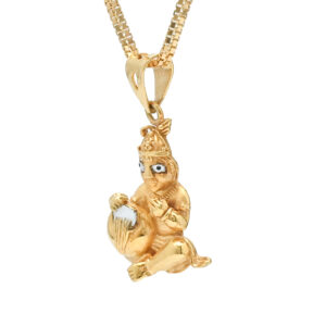 Adorable Baby Krishna Pendant with Dahi Handi