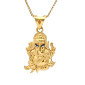 Divine 22KT Gold Lord Ganesha Pendant – Small & Elegant