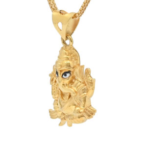 Divine 22KT Gold Lord Ganesha Pendant – Small & Elegant