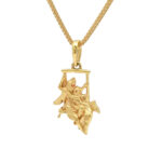 Divine 22KT Gold Radha Krishna Pendant – Small & Elegant