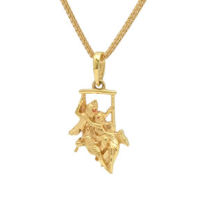 Divine 22KT Gold Radha Krishna Pendant – Small & Elegant