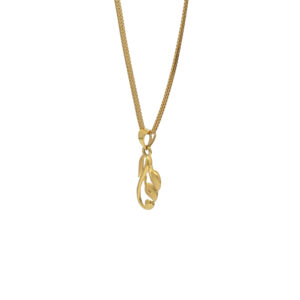 Trendy Gold Leaf Pendant Necklace