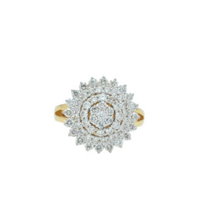 Radiant Sunflower Diamond Ring