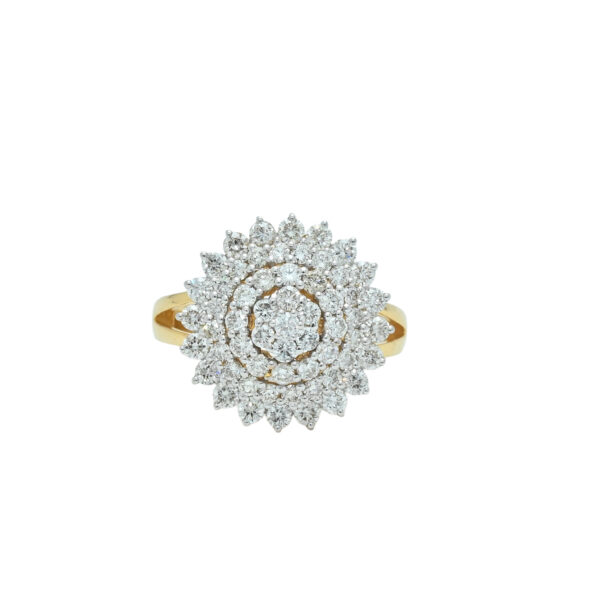 Radiant Sunflower Diamond Ring