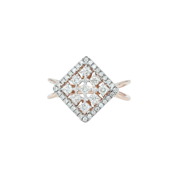 Diamond Elegance Square Ring