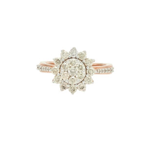 Radiant Sunflower Diamond Ring