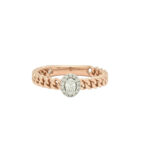 Chic Oval Diamond Halo Ring
