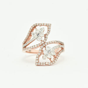 Rose Gold Butterfly Diamond Ring – Nature’s Sparkling Touch