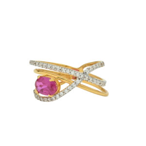 Radiant Ruby Criss-Cross Ring
