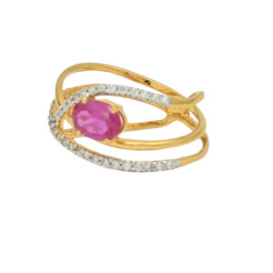 Radiant Ruby Criss-Cross Ring