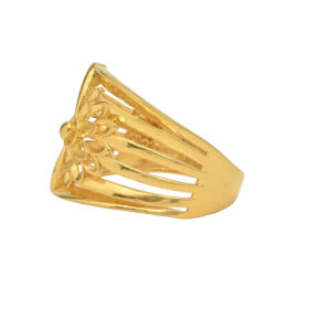 Golden Floral Statement Ring