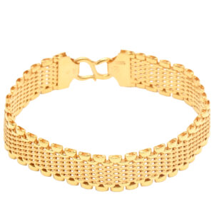 Textured Mesh Gold Bracelet – Elegant Shine