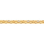 Dual-Tone Diamond-Cut Gold Bracelet – Sleek & Stylis
