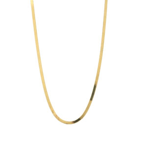 💛 Sleek Gold Herringbone Chain Necklace