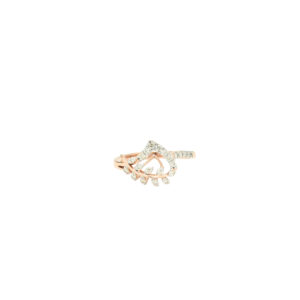 Rose Gold Leaf Diamond Ring