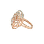 Rose Gold Radiant Halo Ring – Statement Sparkle Redefined