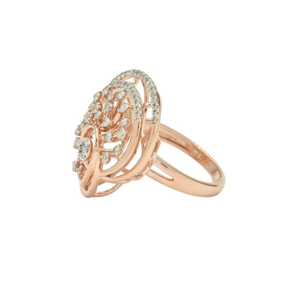 Rose Gold Radiant Halo Ring – Statement Sparkle Redefined
