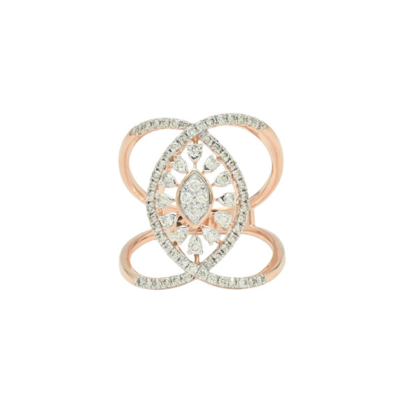 Marquise Sparkle Cage Ring – Bold Meets Elegant