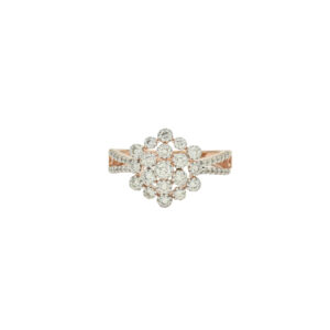 Floral Radiance Diamond Ring – Timeless Bloom in Gold