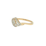 Sparkling Diamond Wave Ring