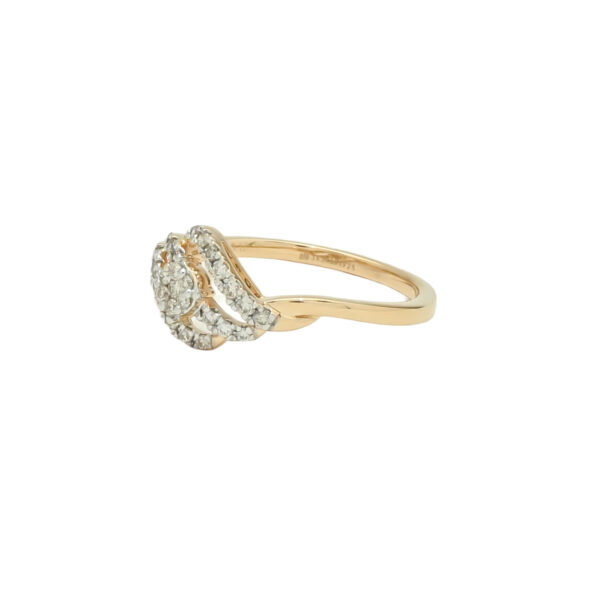 Sparkling Diamond Wave Ring