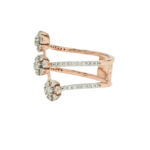 Triple Floral Diamond Ring