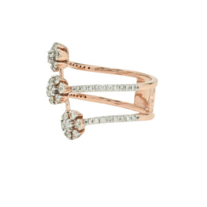 Triple Floral Diamond Ring