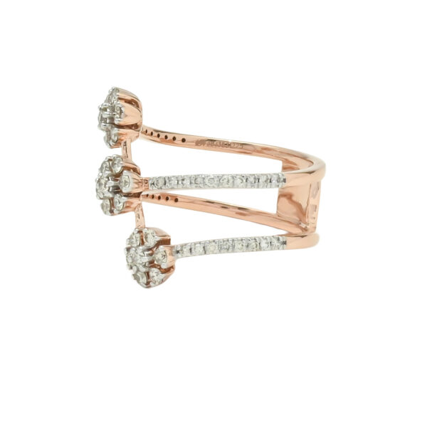 Triple Floral Diamond Ring