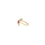 Peacock-Inspired Ruby Statement Ring