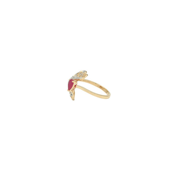 Peacock-Inspired Ruby Statement Ring