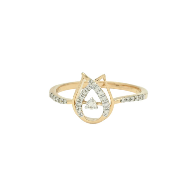 Diamond Dewdrop Ring