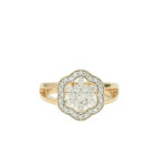 Radiant Floral Halo Diamond Ring