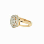 Radiant Floral Halo Diamond Ring