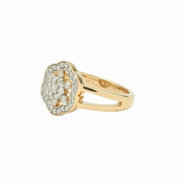 Radiant Floral Halo Diamond Ring