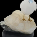 White Quartz Bird on Natural Crystal Cluster