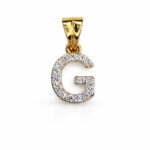 G Alphabet Diamond Pendant Necklace