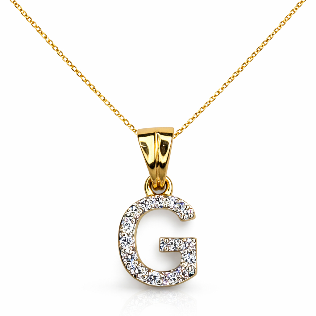 G Alphabet Diamond Pendant Necklace G Alphabet Diamond Pendant Necklace