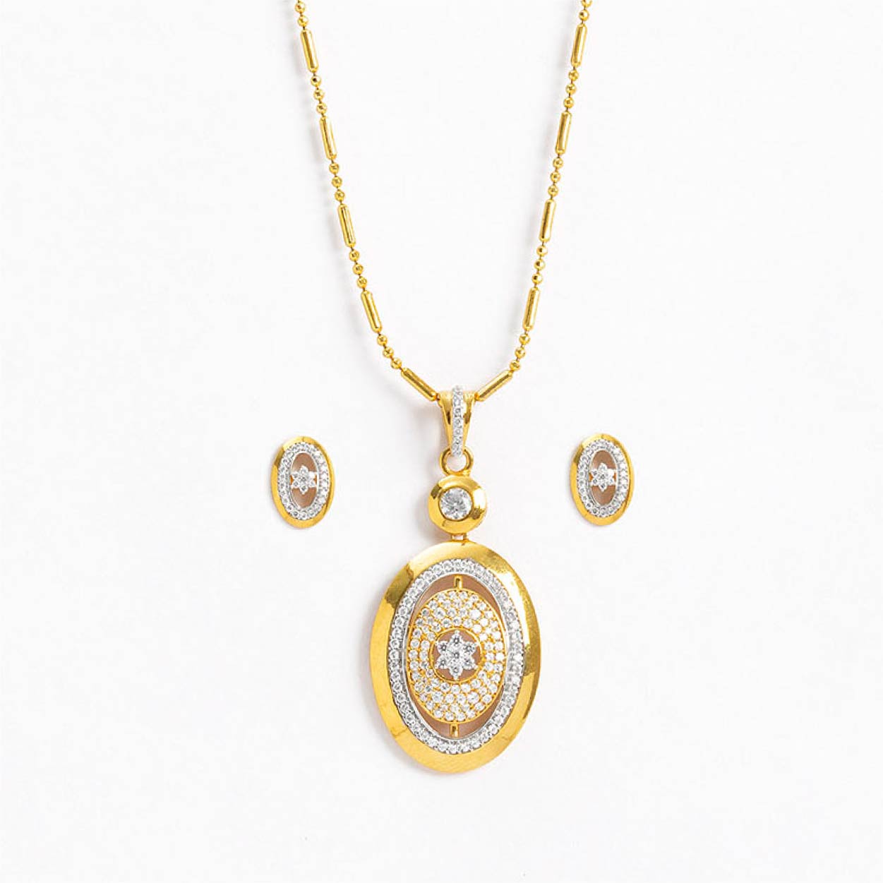 Gold pendent Earring set (without chain)