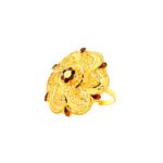 COCTAIL ROUND YELLOW RING