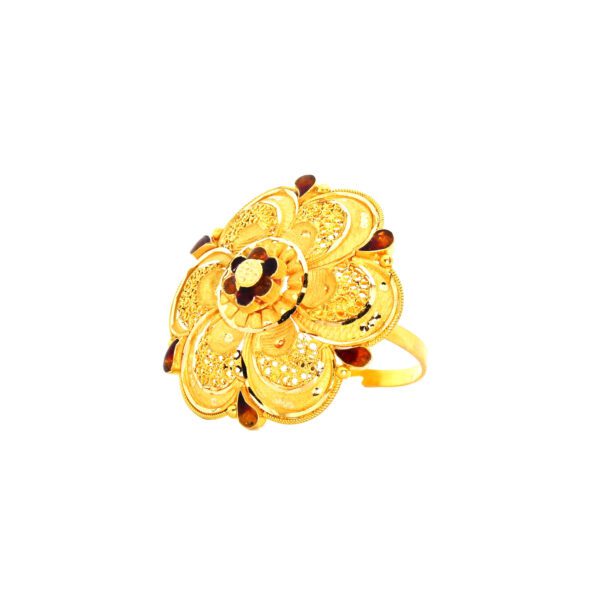 COCTAIL ROUND YELLOW RING