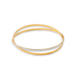 GLIMMERING YELLOW GOLD OVERLAP BANGLE