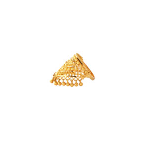 GOLD BALLS AND CRAWN STYLE RING
