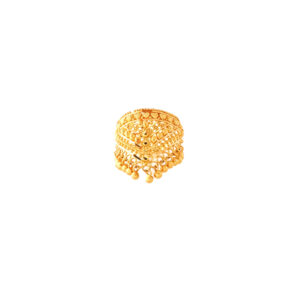 GOLD BALLS AND CRAWN STYLE RING